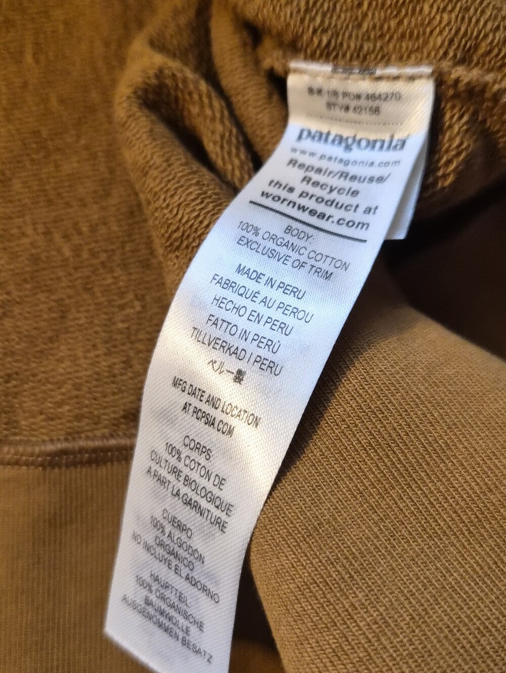 Patagonia 100% Cotton Women's Boxy Essential Hoodie in Shelter Brown - Picture 4 of 6
